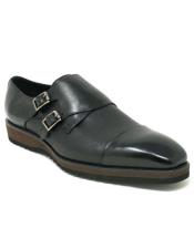  Leather Double Monk Strap