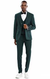  Pinstripe Vested Suit With