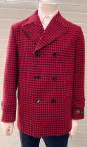  Peacoat - Houndstooth Red