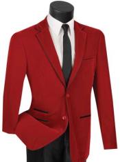  Party Jacket Red Slim