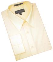 Wedding Shirts For Groom - Groomsmen Dress Shirt Solid Butter