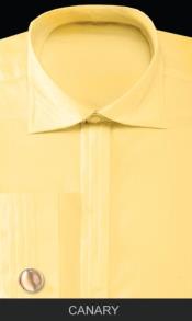 Wedding Shirts For Groom - Groomsmen Dress Canary Shirt