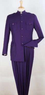  Size Mens Purple Suit