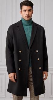  Collar Double Breasted Overcoat