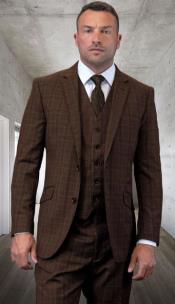  Suits - Brown Windowpane
