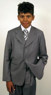 Boys Suits Kids Gray Suit Italian Super Fine Poly~Rayon