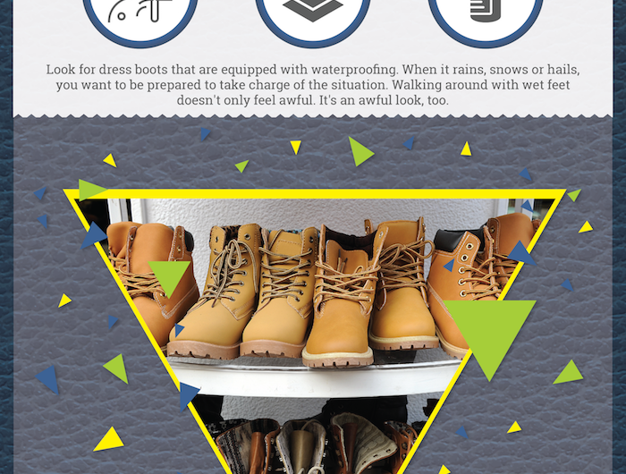 mens fashion infographics buying right wintertime dress boots