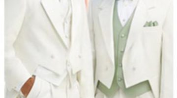 White Winter Formal Tuxedos for Weddings Prom Tailcoats